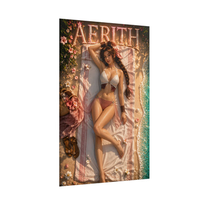 Fantasy Character Poster Aerith Gainsborough Wall Art Room Decor Art Print