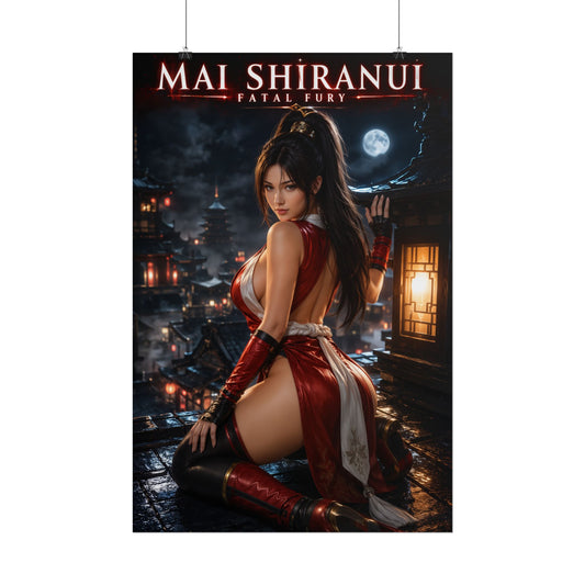 King of Fighters Mai Shiranui Character Poster Gaming Room Wall Decor Print