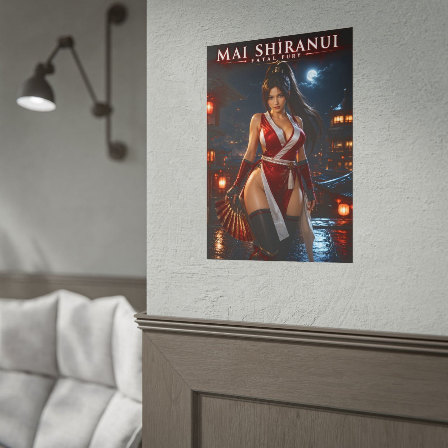 Mai Shiranui Poster, Fatal Fury Wall Art, Gaming Print, Pin Up Decor
