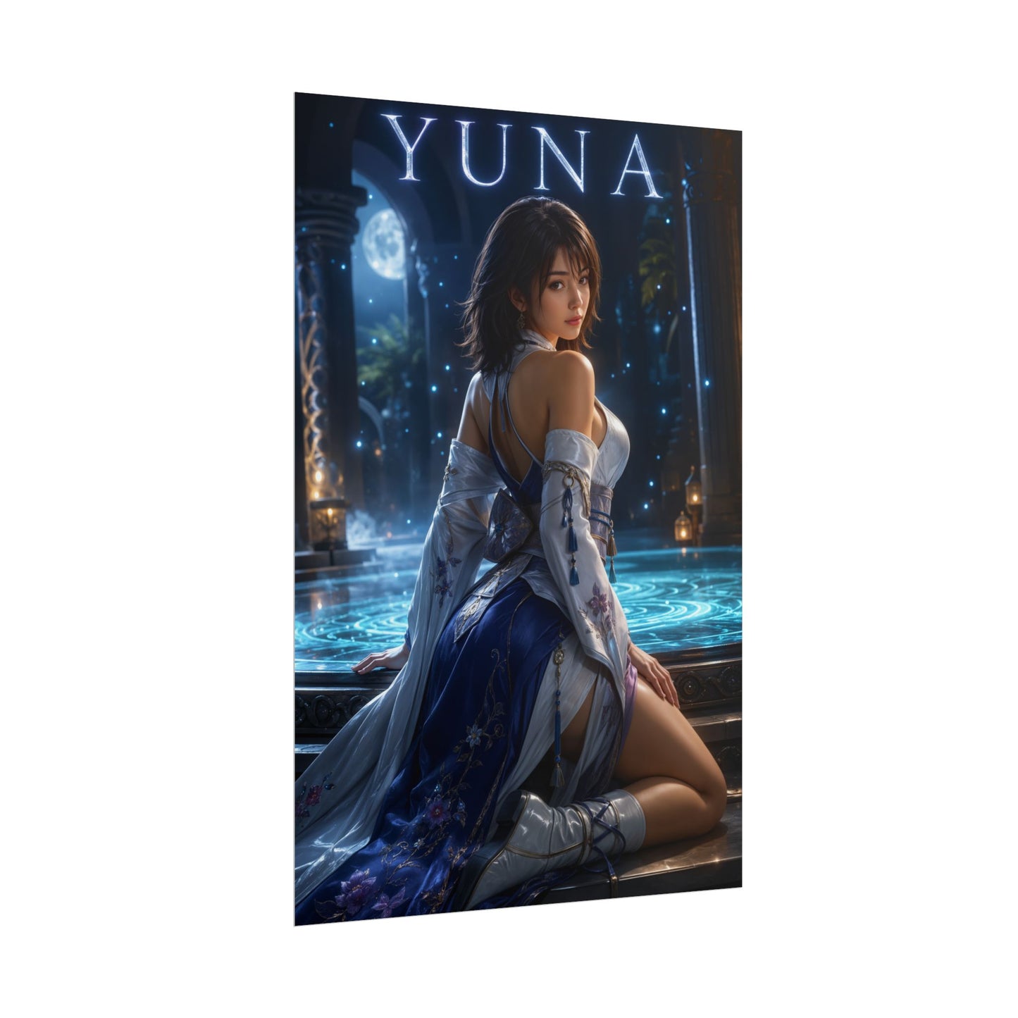 Yuna Poster, Final Fantasy X Wall Art, Fantasy Print, Gamer Decor