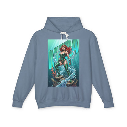 Mera Hoodie | DC Superhero Hoodie | Ocean-Born Warrior Pullover - blue pullover with bold Mera comic art, breathable 100% ring-spun cotton streetwear