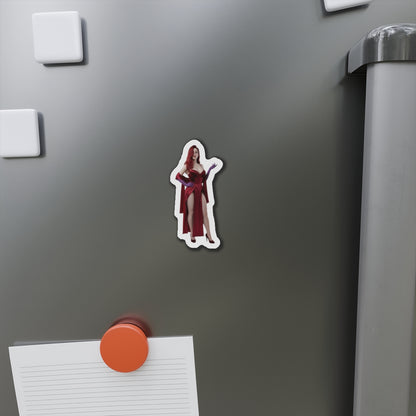 Jessica Rabbit Magnet – Cartoon Icon Fridge Magnet, Anime Style Decor die-cut vinyl magnet on fridge showing elegant anime-style Jessica Rabbit artwork