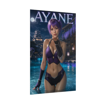 Ayane Character Poster Dead or Alive Gamer Gift Gaming Setup Wall Decor Print