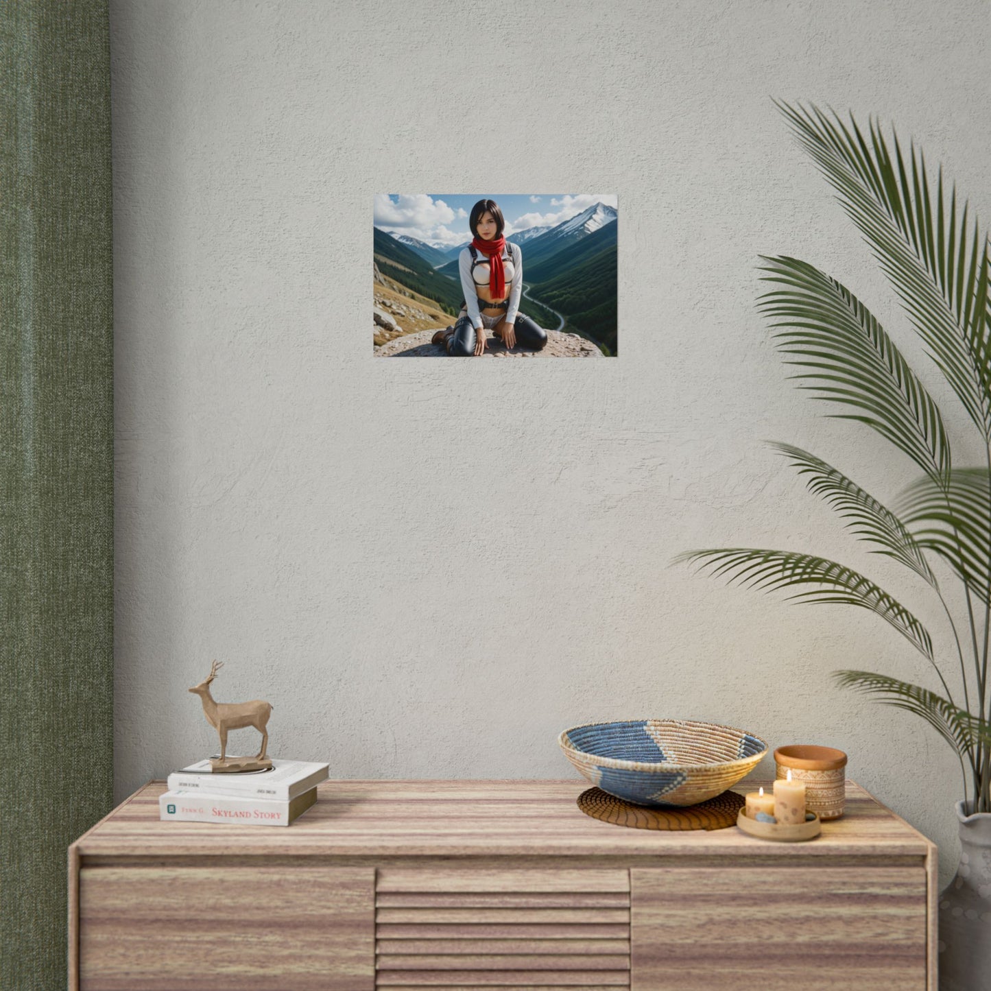 Mikasa Ackerman Anime-Poster | Waifu-Wandbild für taktische Otaku-Deko