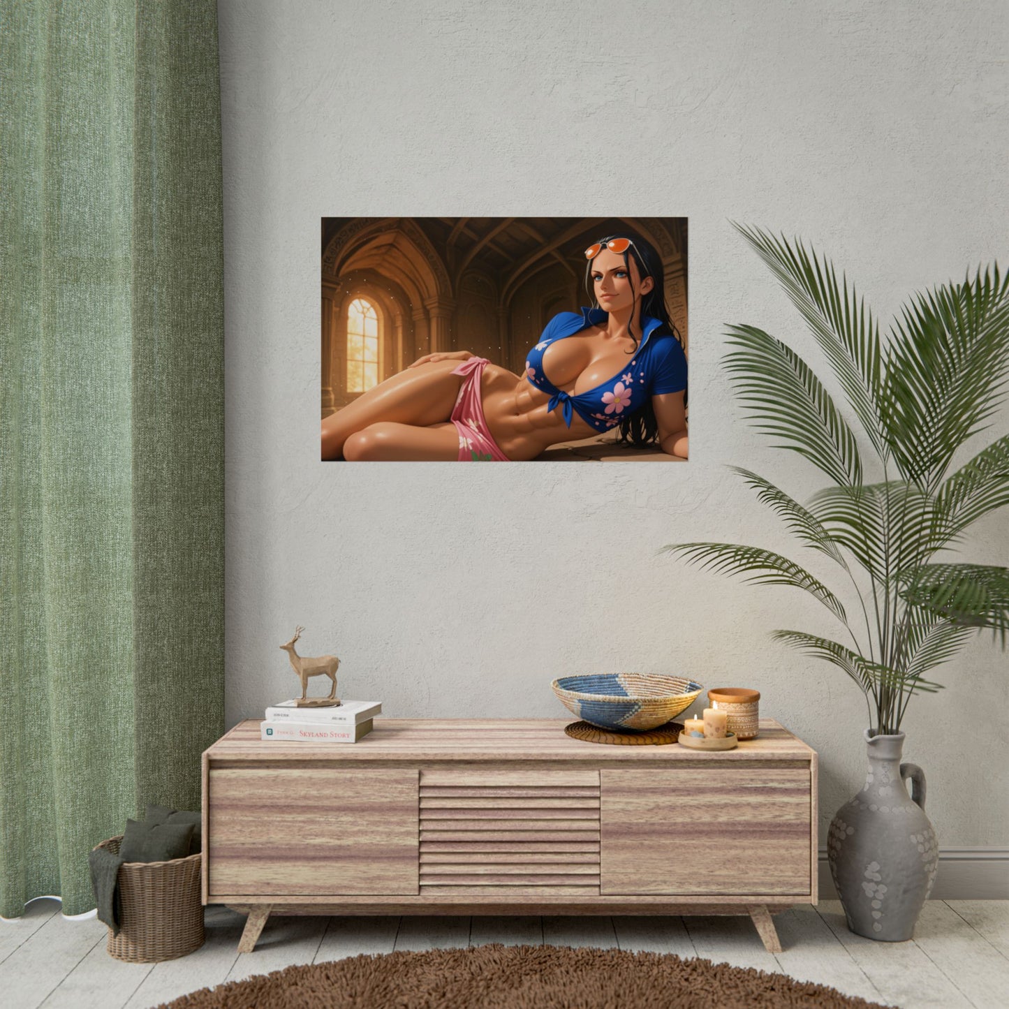 Аніме-постер Ніко Робіна | Настінне мистецтво Вайфу для кімнати отаку або ігрової конфігурації