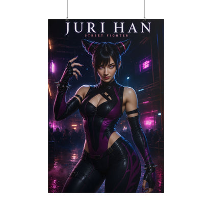 Juri Han Poster, Street Fighter Wall Art, Gaming Poster, Gamer Decor