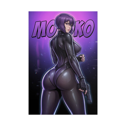 Motoko Kusanagi Poster, Ghost in the Shell Wall Art, Cyberpunk Girl Print, Sci Fi Anime Wall Art, Gamer Gift
