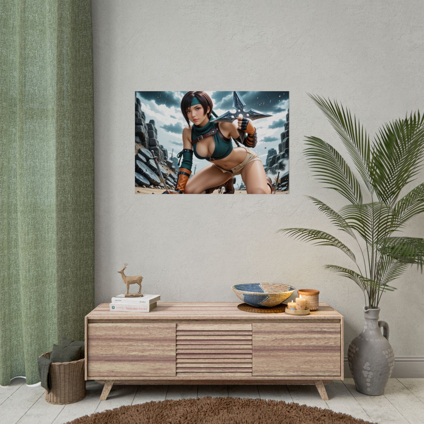 Waifu-Wandposter | Anime-Print mit Yuffie Kisaragi für die Gaming-Zimmer-Deko