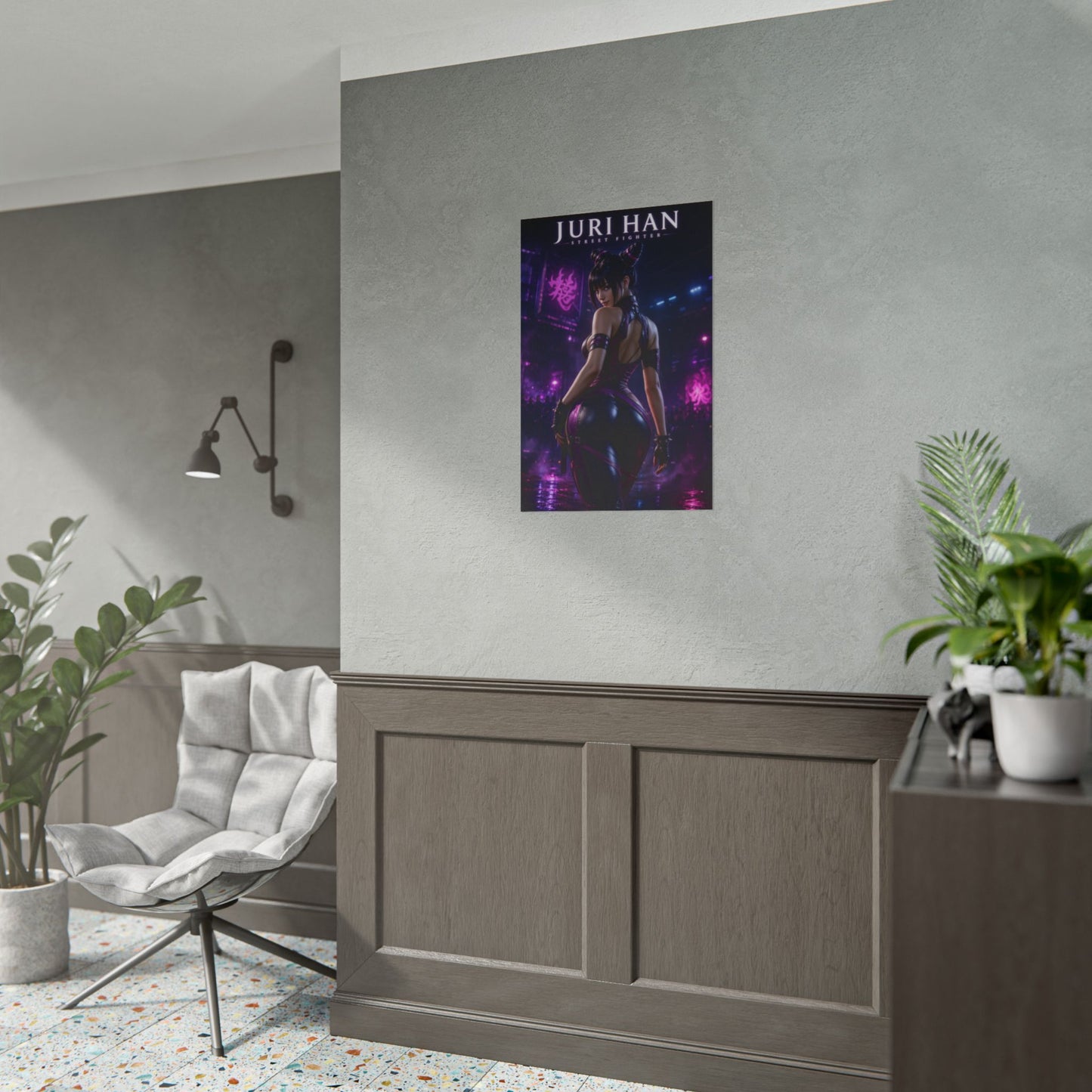 Juri Han Poster, Street Fighter Wall Art, Gaming Print, Pin Up Decor