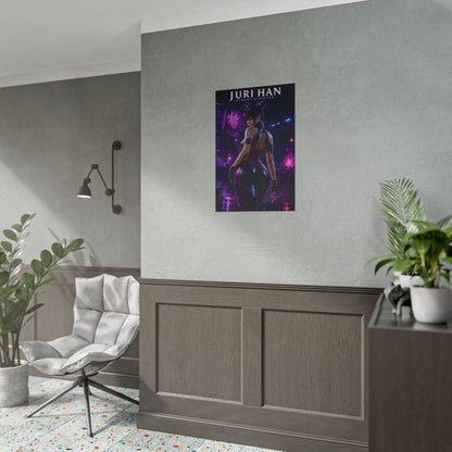Juri Han Poster, Street Fighter Wall Art, Gaming Print, Pin Up Decor