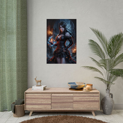 Lulu Final Fantasy X Poster Anime RPG Wall Art Gothic Mage Woman Print Black Hair Girl Gaming Room Decor Gift