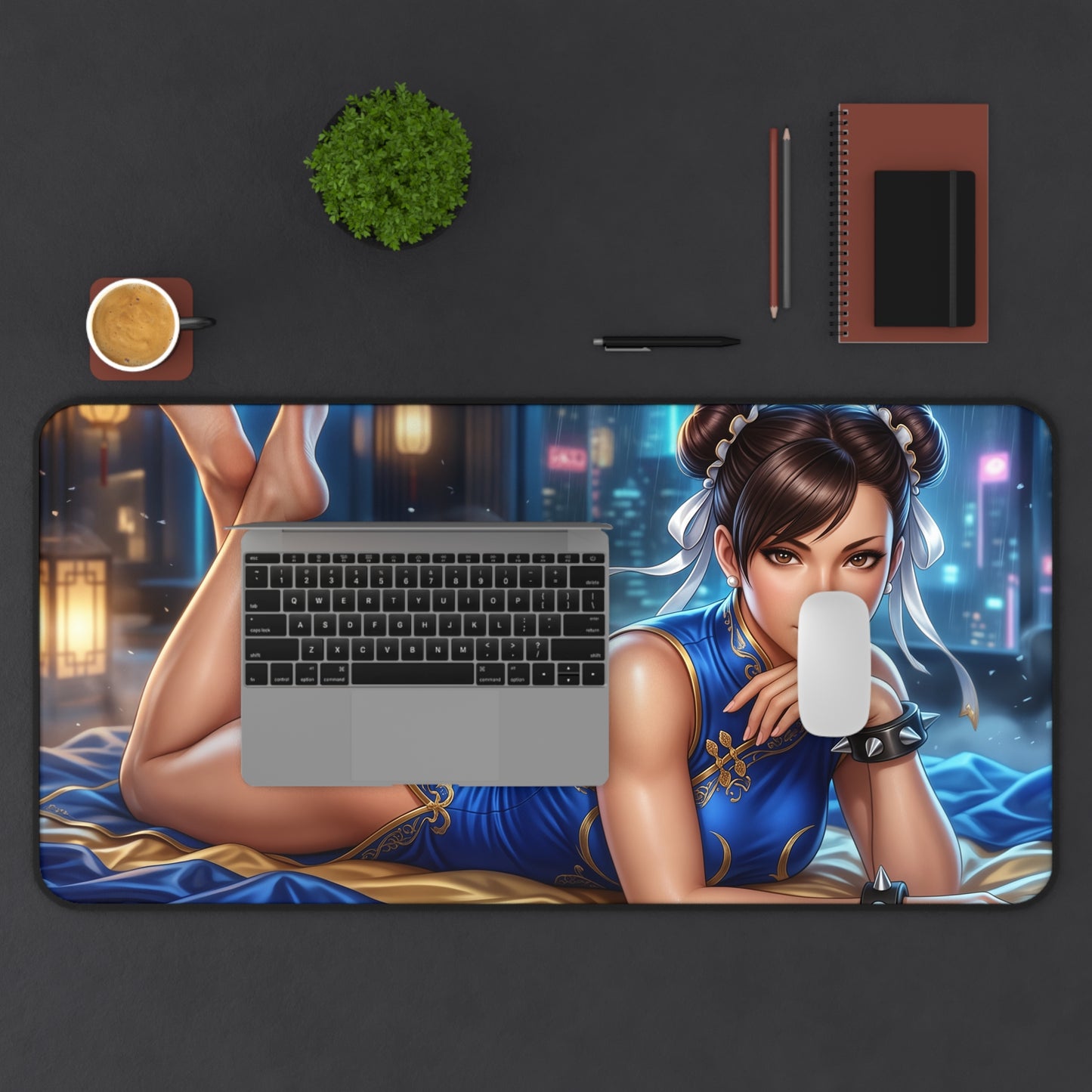 Street Fighter Mouse Pad, Chun-Li Desk Mat, Gamer Gift XXL