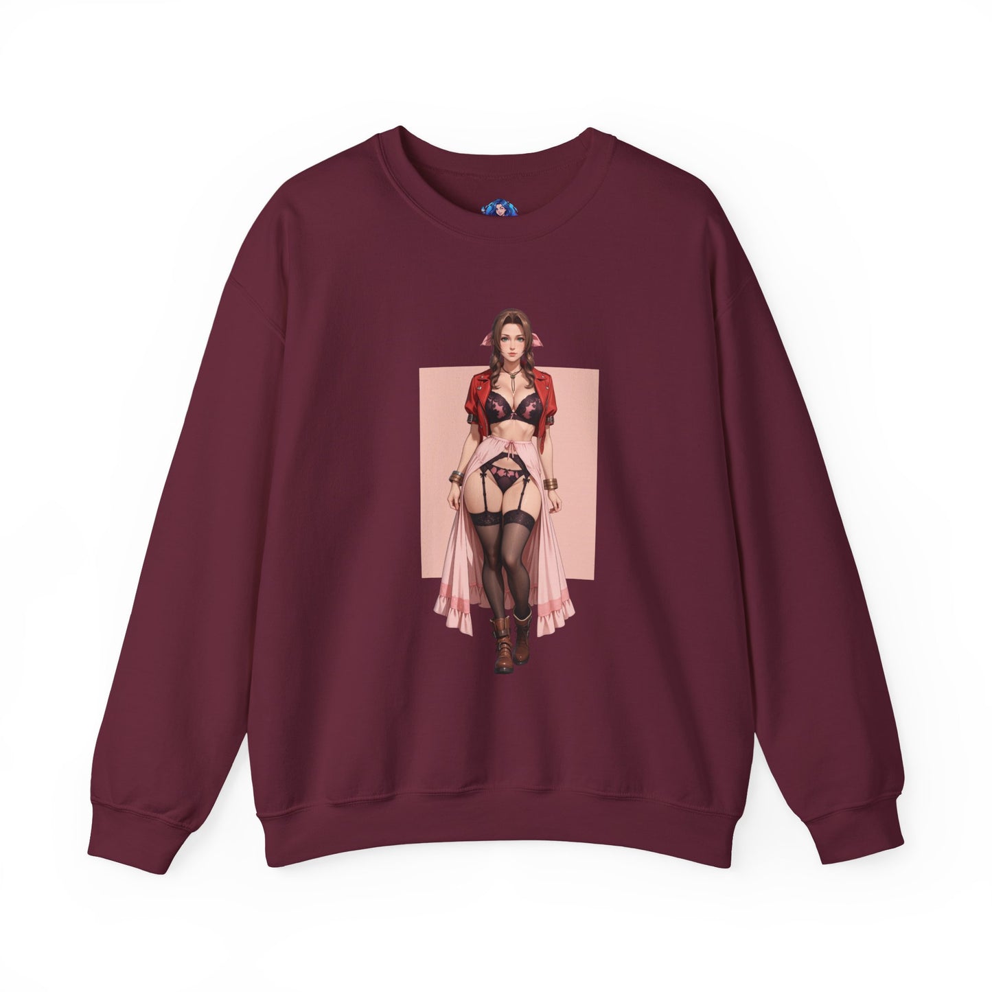 Толстовка Aerith Gainsborough, FFVII Crewneck, елегантний ігровий одяг для колекціонерів