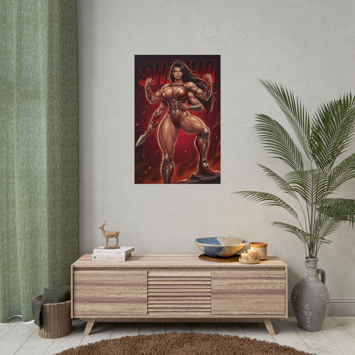 Sheeva Mortal Kombat Poster, Mortal Kombat Wall Art, Four Arm Warrior Girl Decor, Fighting Game Wall Art, Gamer Gift