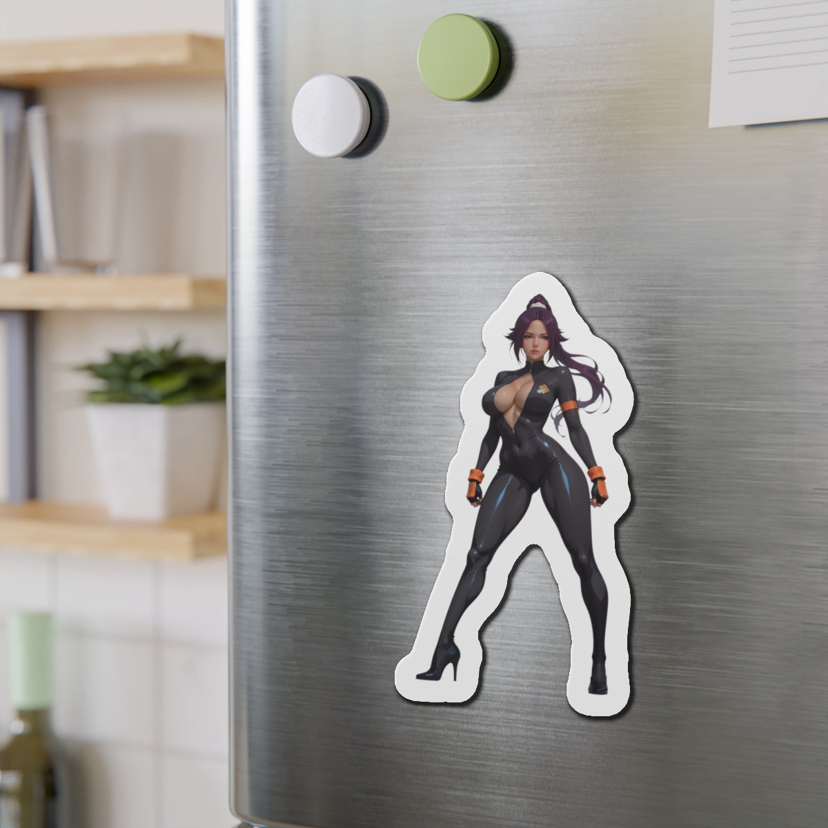 Yoruichi Shihouin Magnet – Bleach Anime Girl Fridge Magnet, Sexy Warrior Decor