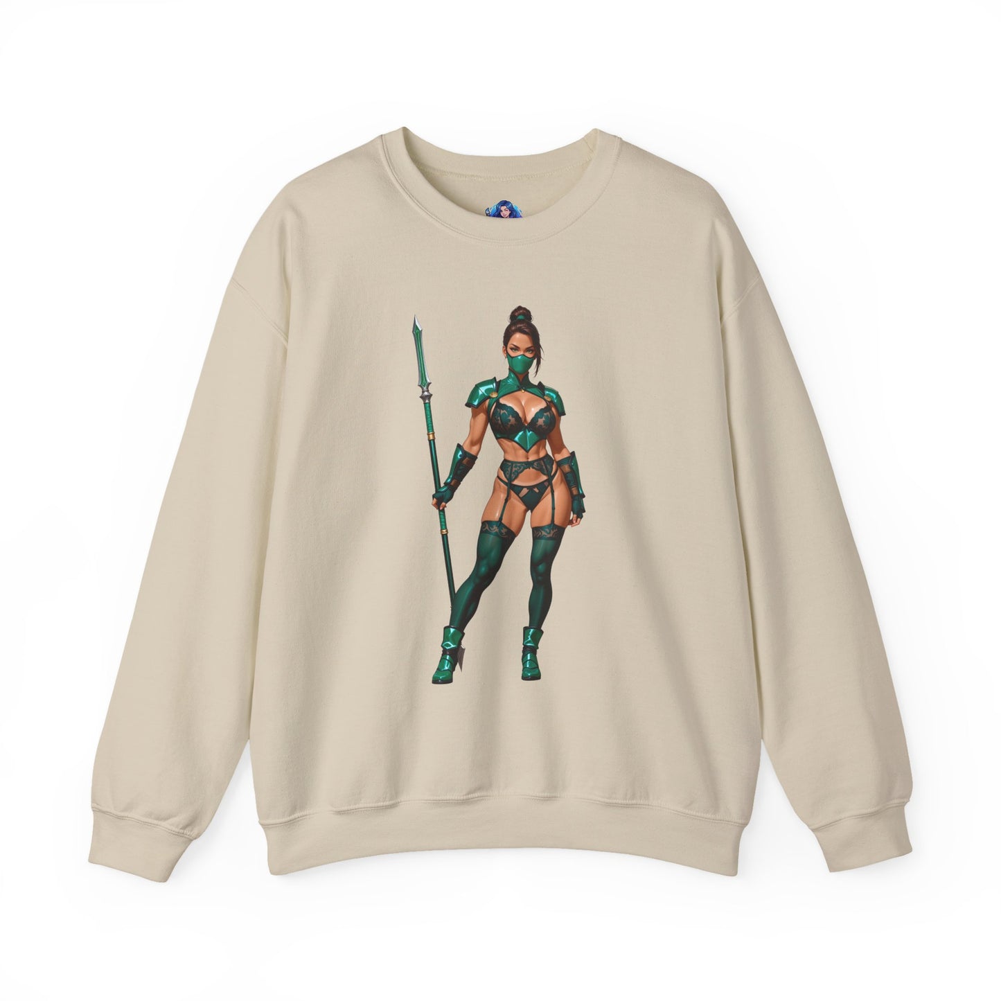 Толстовка Jade Mortal Kombat, топ Emerald Assassin Crewneck, затишний ігровий вуличний одяг для колекціонерів