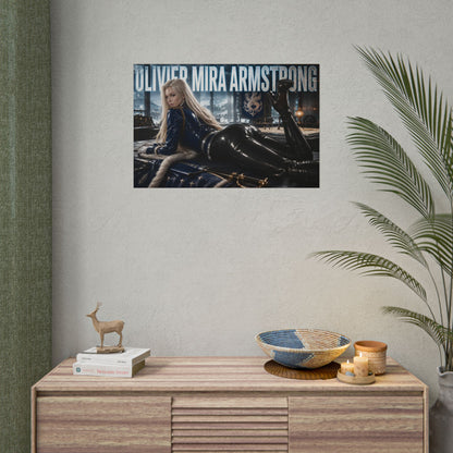 Olivier Mira Armstrong Fullmetal Alchemist Poster Wall Art Character Room Decor
