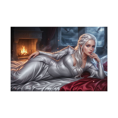 Daenerys Targaryen Poster, Fantasy Wall Art, Elegant Room Decor