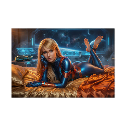 Samus Aran Poster, Sci Fi Wall Art, Gaming Print, Gamer Decor