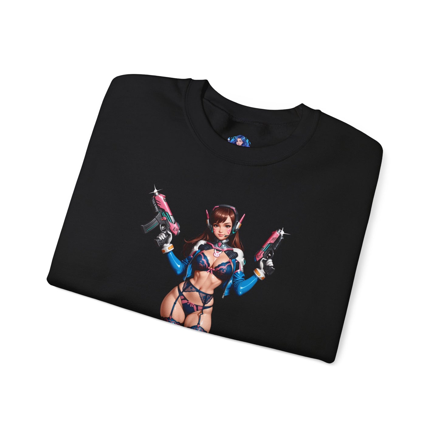 D.Va-Sweatshirt, Mech-Pilot-Rundhalsausschnitt, bequeme Gamer-Streetwear für Overwatch-Fans