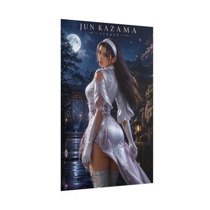 Jun Kazama Poster, Tekken Wall Art, Gaming Print, Fantasy Decor