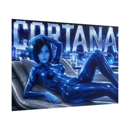 Game Room Decor Cortana Halo Poster Gaming Wall Art Character Print