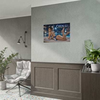 Chun Li Poster Gaming Room Wall Decor Character Art Collector Gift