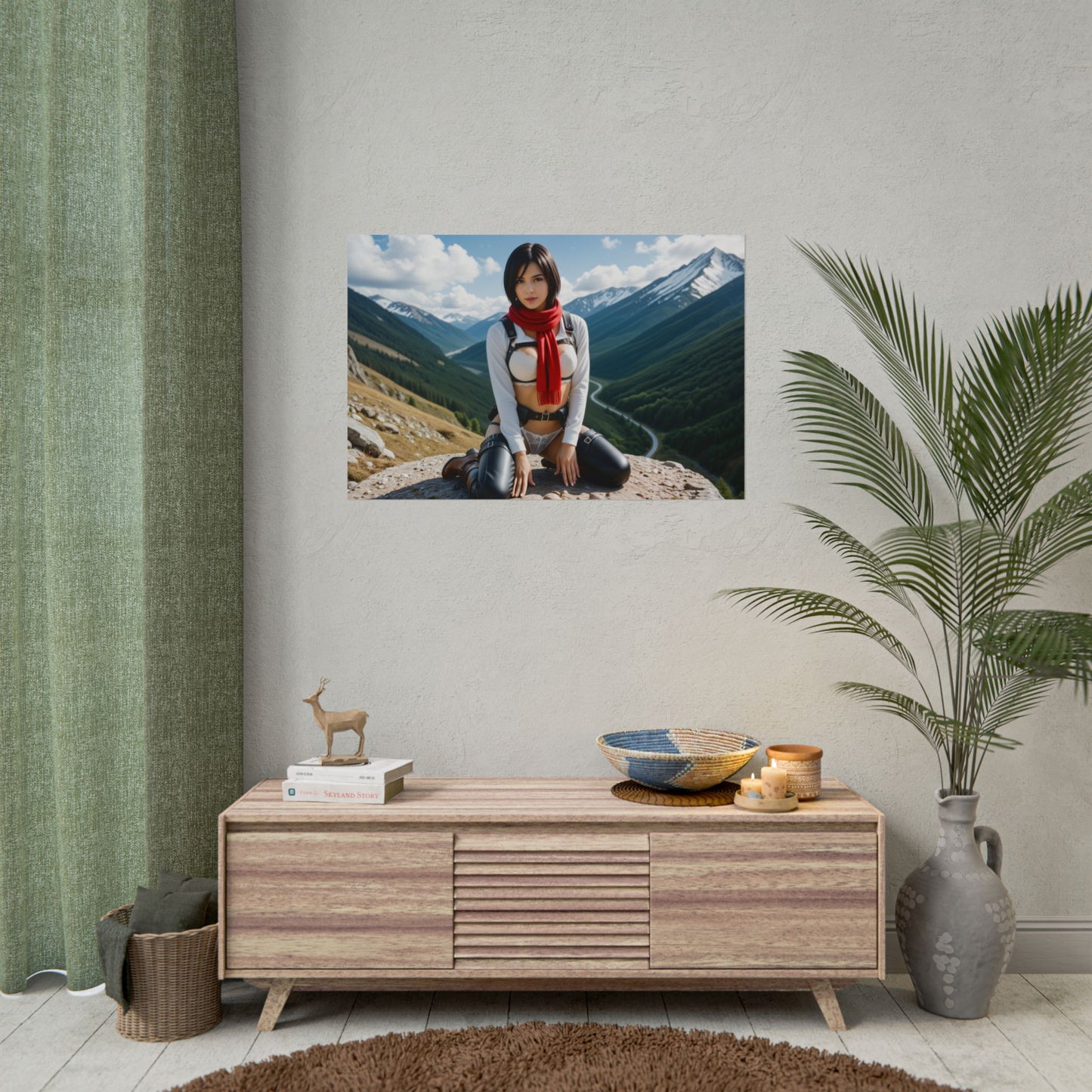 Mikasa Ackerman Anime-Poster | Waifu-Wandbild für taktische Otaku-Deko