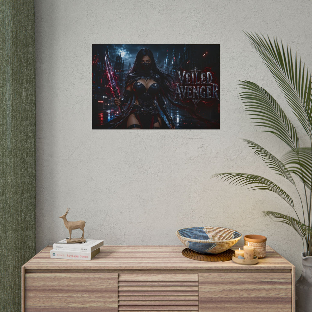 Veiled Avenger Comic Poster Character Wall Art Collector Room Decor Art Print