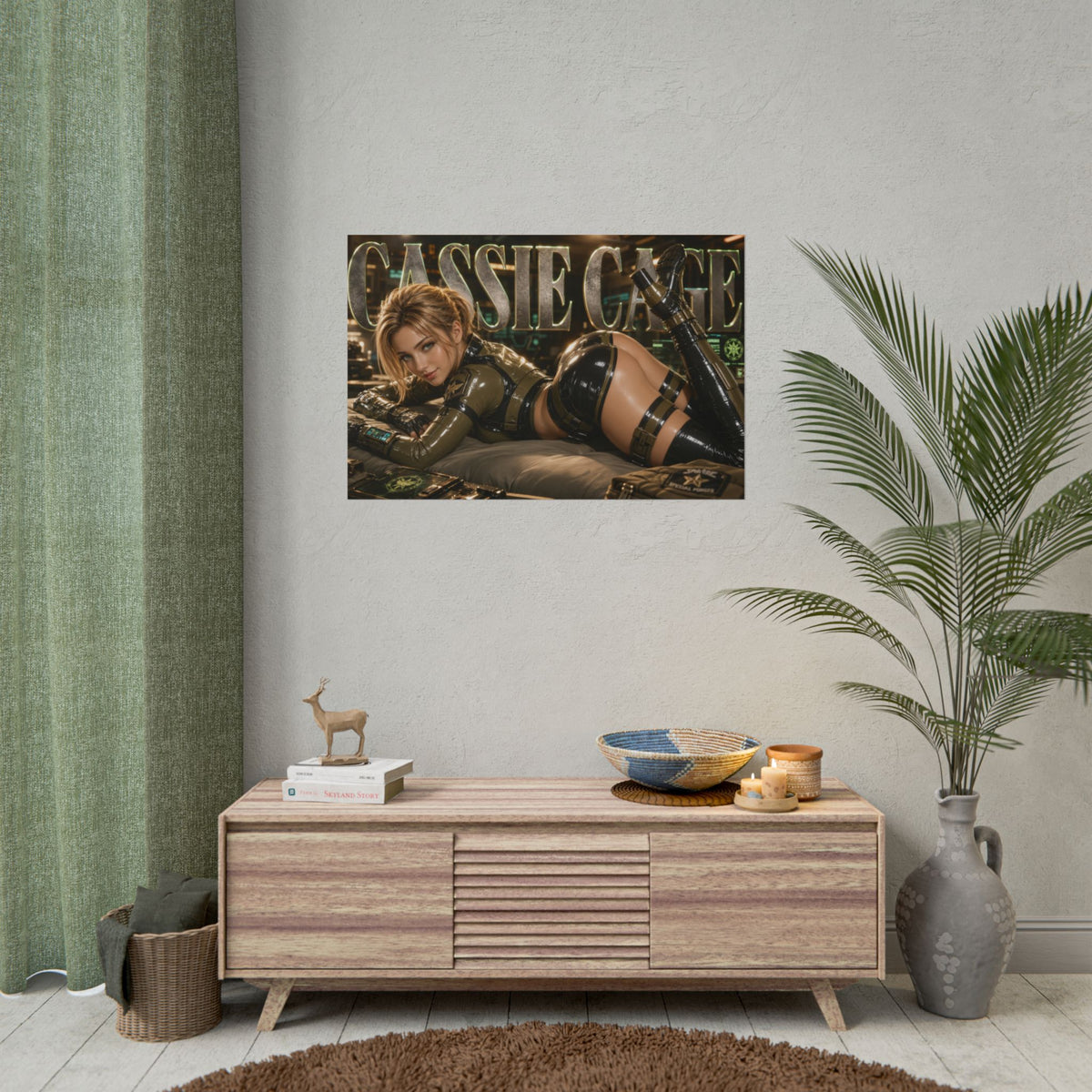 Cassie Cage Character Poster Mortal Kombat Gamer Room Wall Art Collectible Decor