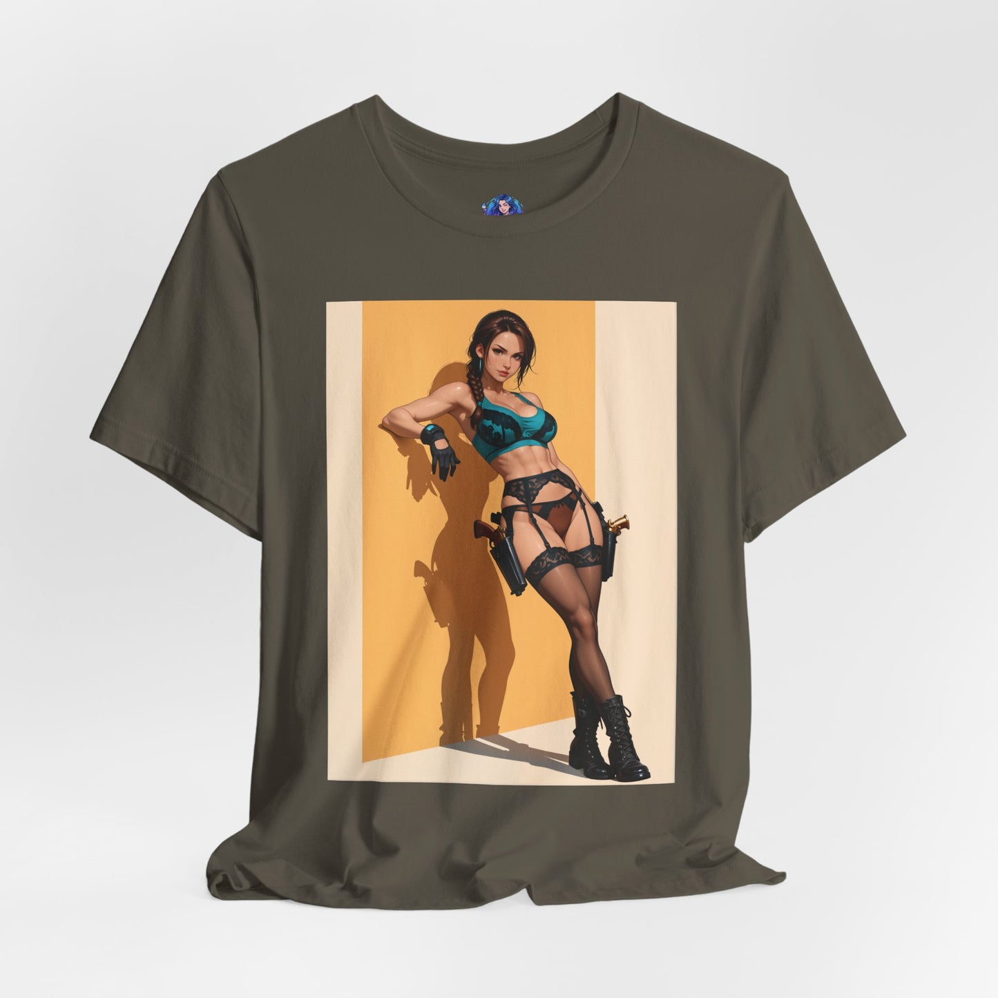 Lara Croft Grafik-T-Shirt | Tomb Raider T-Shirt für Otaku &amp; Gaming-Fans | Sexy Entdecker-Shirt