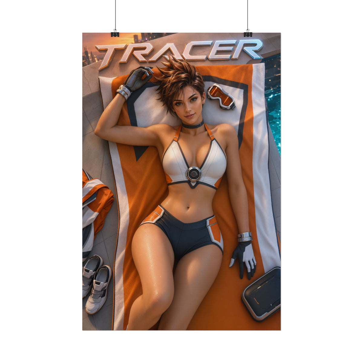 Gaming Wall Art Tracer Overwatch Poster Bedroom Game Room Decor Art Print