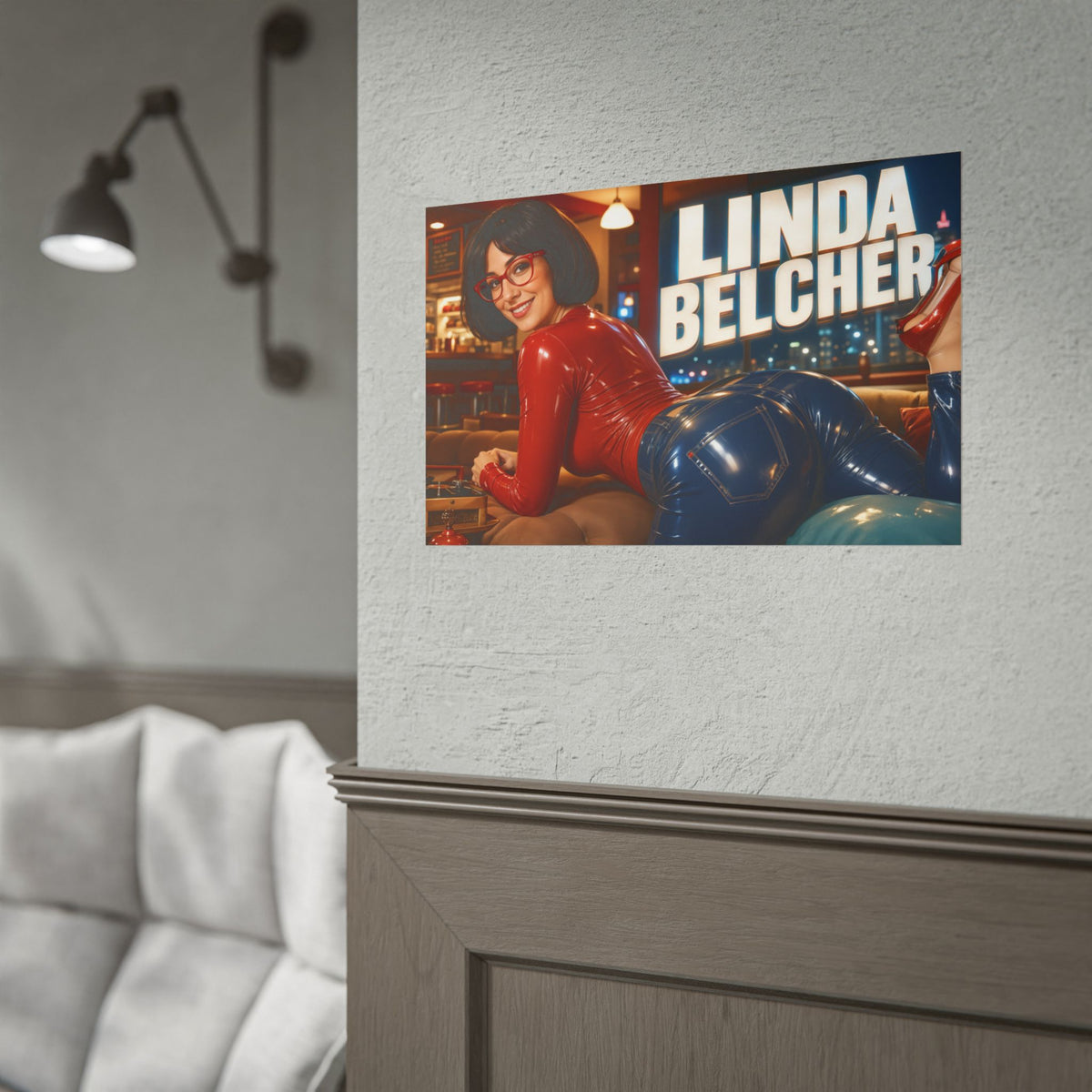 Cartoon Wall Art Linda Belcher Bobs Burgers Poster Room Decor Character Print