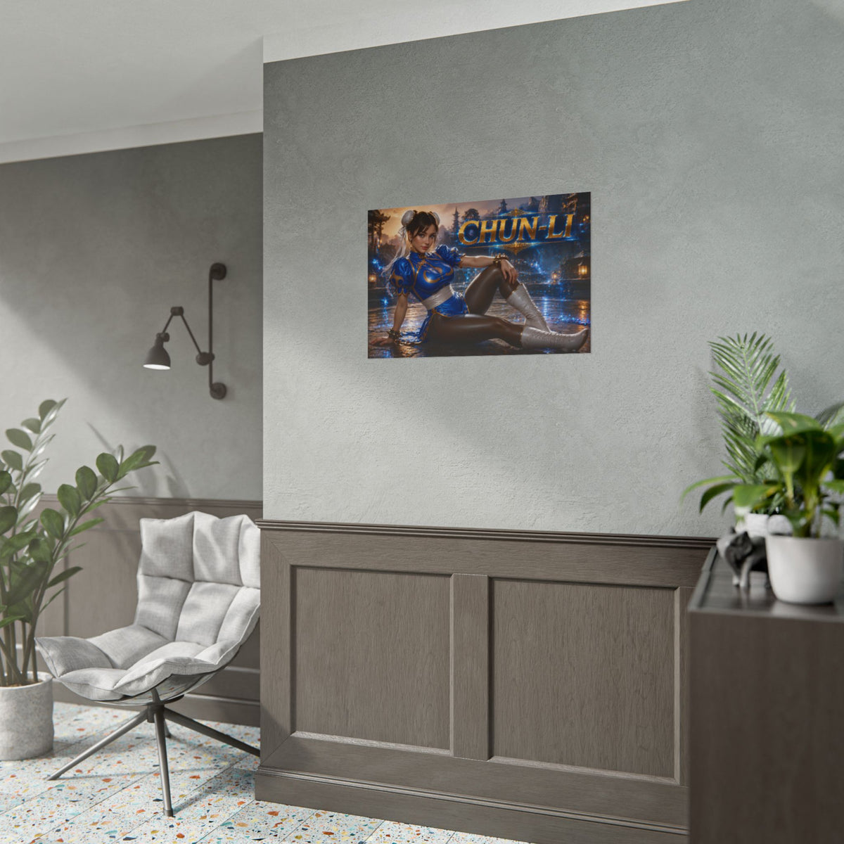 Gaming Wall Art Chun Li Poster Game Room Decor Gamer Gift Art Print