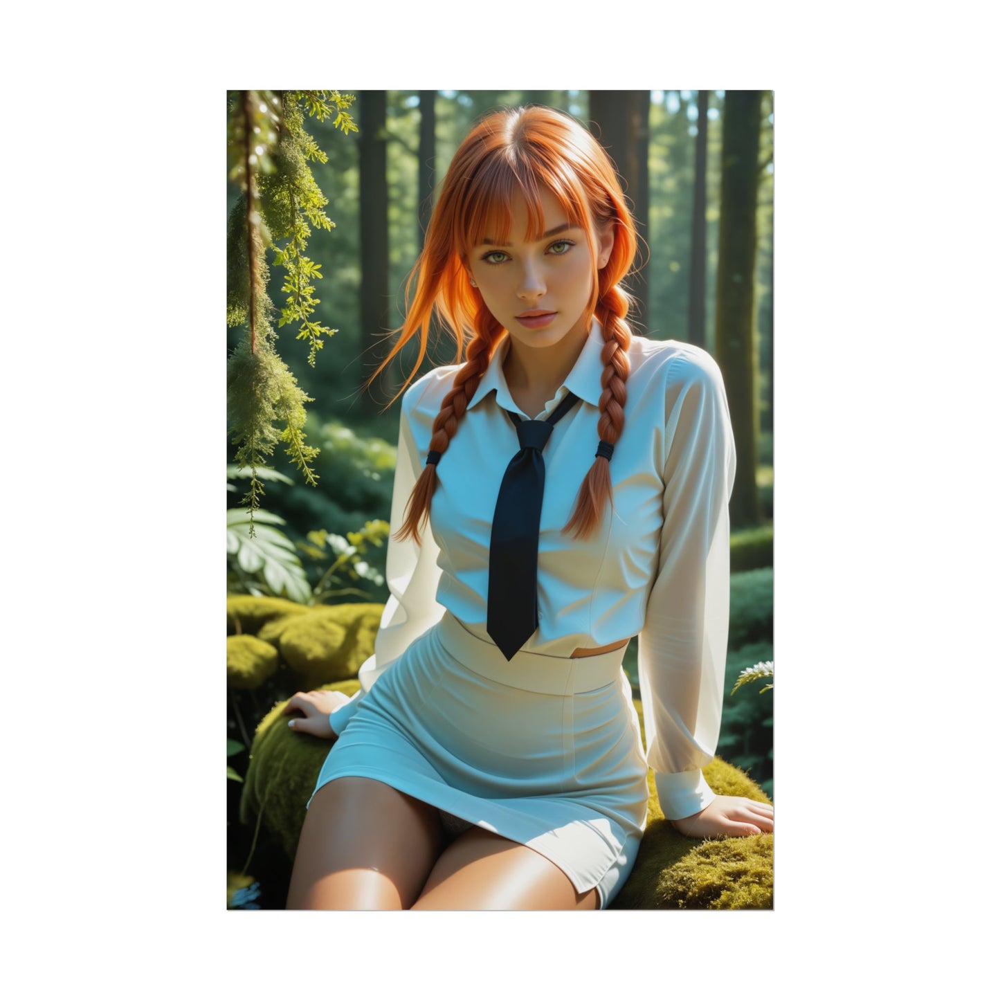 Makima Chainsaw Man Wall Art – Anime Heroine Poster, Great Gift for Fans