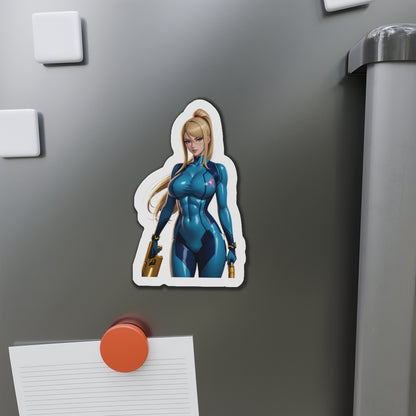 Samus Aran Magnet – Anime-Weltraumjäger-Kühlschrankmagnet, Dekoration fürs Gaming-Zimmer