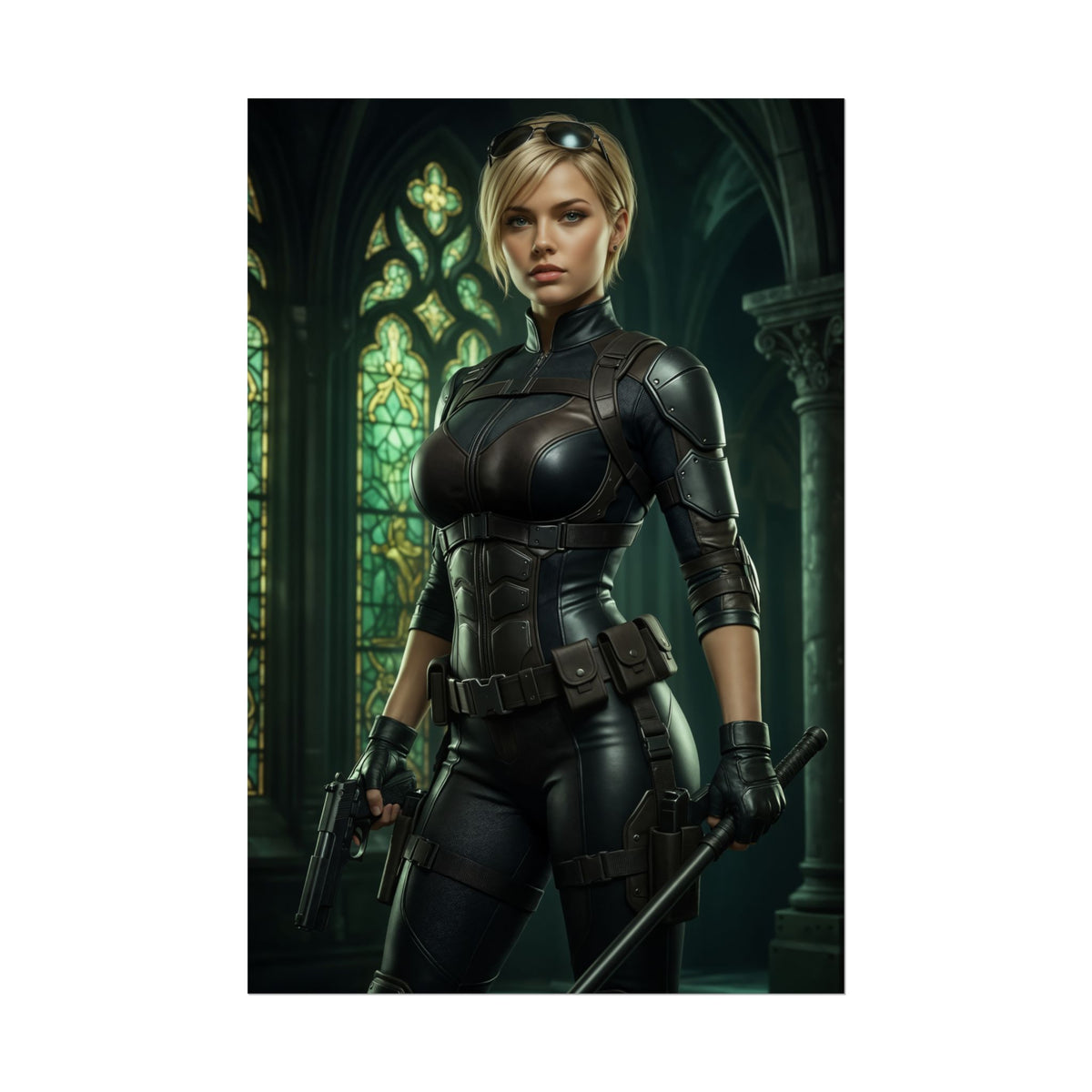 Cassie Cage Poster  Modern Fighting Game Heroine Wall Art for Gamer Decor, high-res bold action heroine print