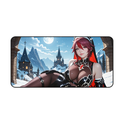 Килимок для столу Rosaria, килимок для миші Genshin Impact Heroine, налаштування ігрового столу в стилі готичного аніме
