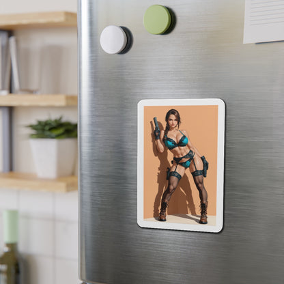 Lara Croft Magnet – Tomb Raider Kühlschrankmagnet, sexy Abenteurerin Anime-Dekoration