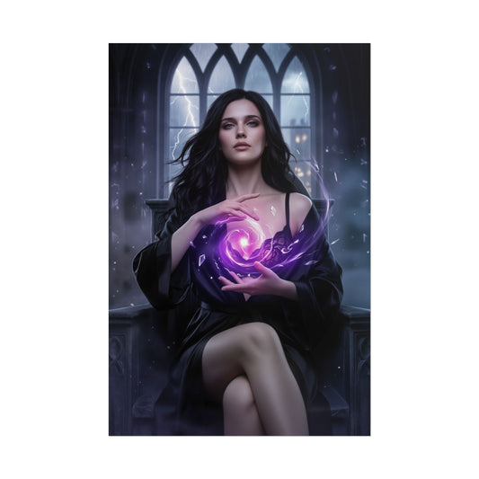 Yennefer Witcher Poster, Witcher Wall Art Print, Sorceress Magic Girl Decor, Fantasy Game Wall Art, Gamer Gift