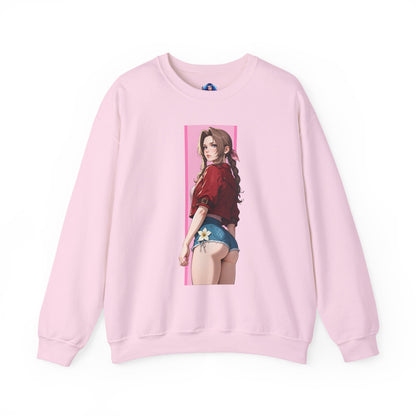 Aerith Gainsborough Sweatshirt, FFVII Crewneck, Cozy Fantasy Gaming Apparel for Fans