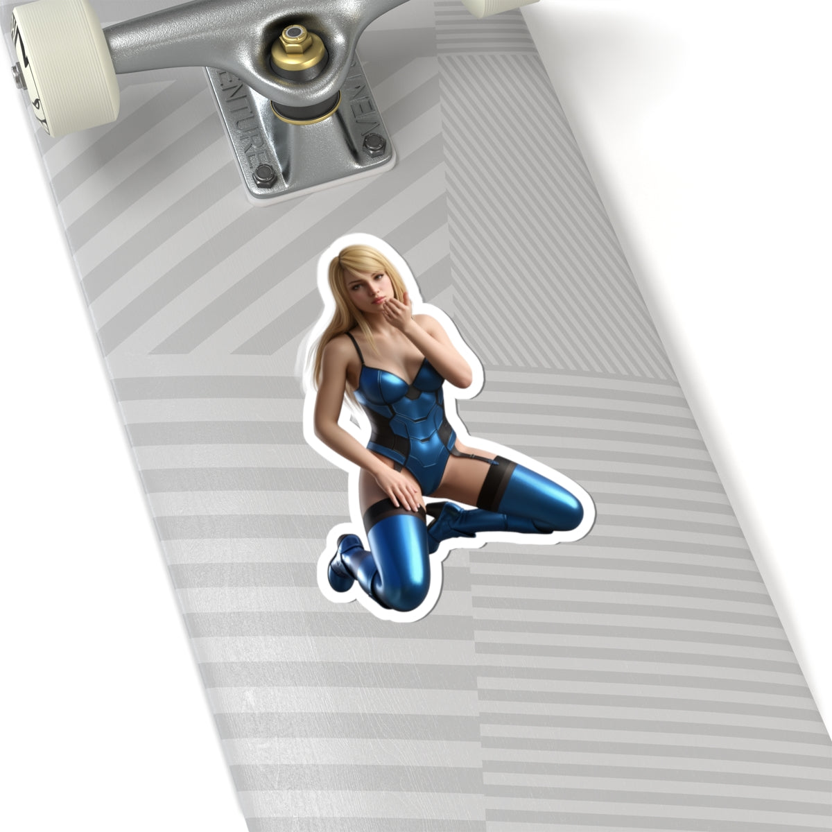 Samus Aran Sticker – Sci-Fi Game Vinyl Sticker for Laptops & Indoor Decor on skateboard laptop decal glossy vinyl