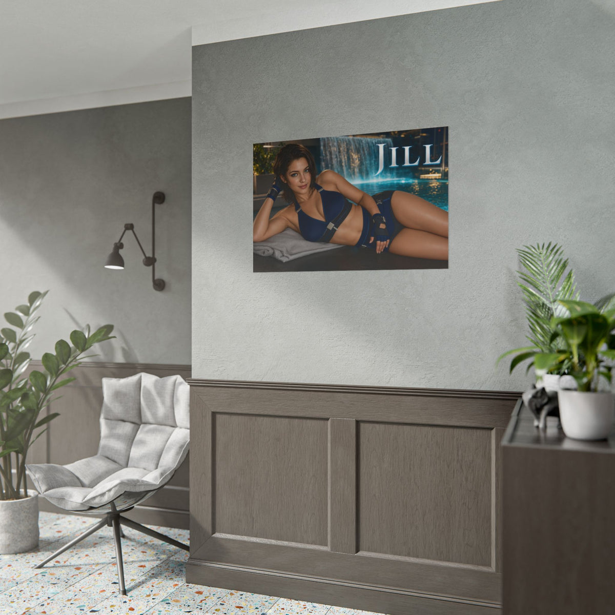 Jill Valentine Gaming Poster Wall Art Gamer Room Decor Collectible Print