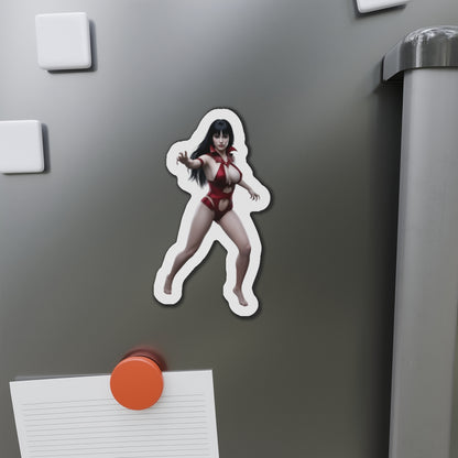 Vampirella Magnet – Classic Comic Heroine Fridge Magnet, Anime Style Decor vinyl die-cut fridge magnet showing Vampirella in anime-style artwork