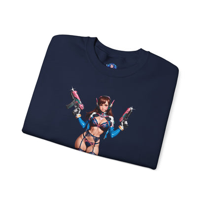 D.Va-Sweatshirt, Mech-Pilot-Rundhalsausschnitt, bequeme Gamer-Streetwear für Overwatch-Fans