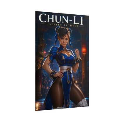 Chun-Li Poster, Street Fighter Wall Art, Gaming Print, Bedroom Decor