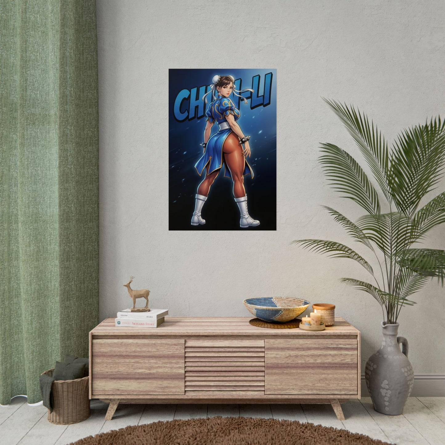 Chun Li Street Fighter Poster, Street Fighter Wall Art Print, Fighting Game Girl Decor, Gamer Room Wall Art, Gift