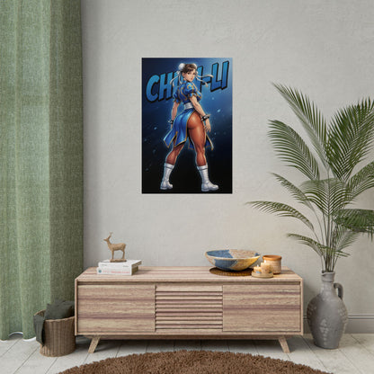 Chun Li Street Fighter Poster, Street Fighter Wall Art Print, Fighting Game Girl Decor, Gamer Room Wall Art, Gift
