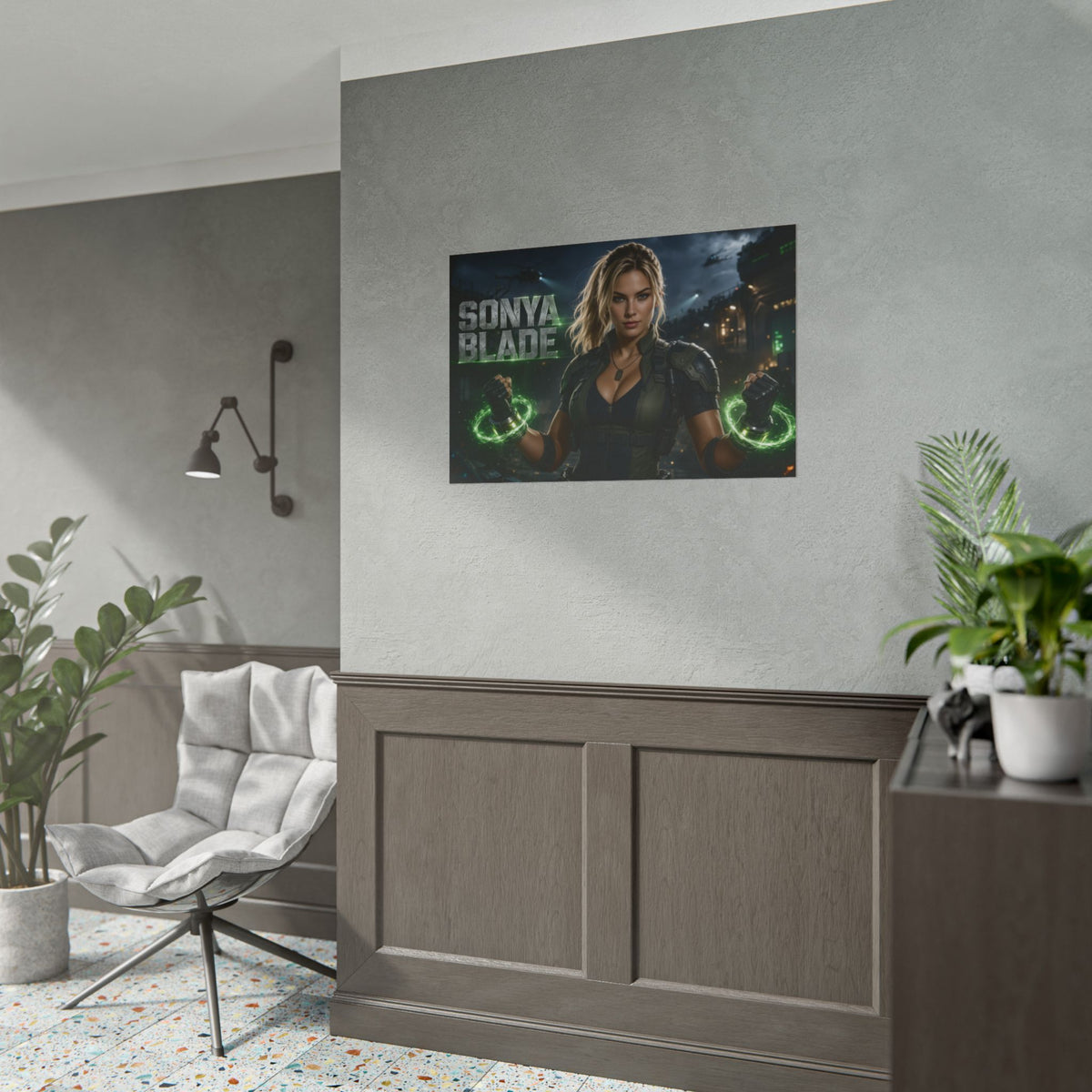 Game Room Decor Sonya Blade Mortal Kombat Poster Character Wall Art Gamer Gift