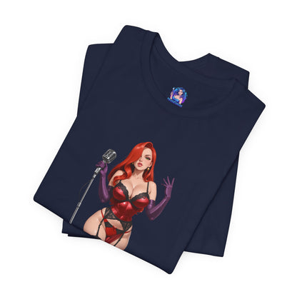 Jessica Rabbit Grafik-T-Shirt | Sexy Cartoon-Mädchen-T-Shirt für Otakus und Filmfans | Diva Streetwear